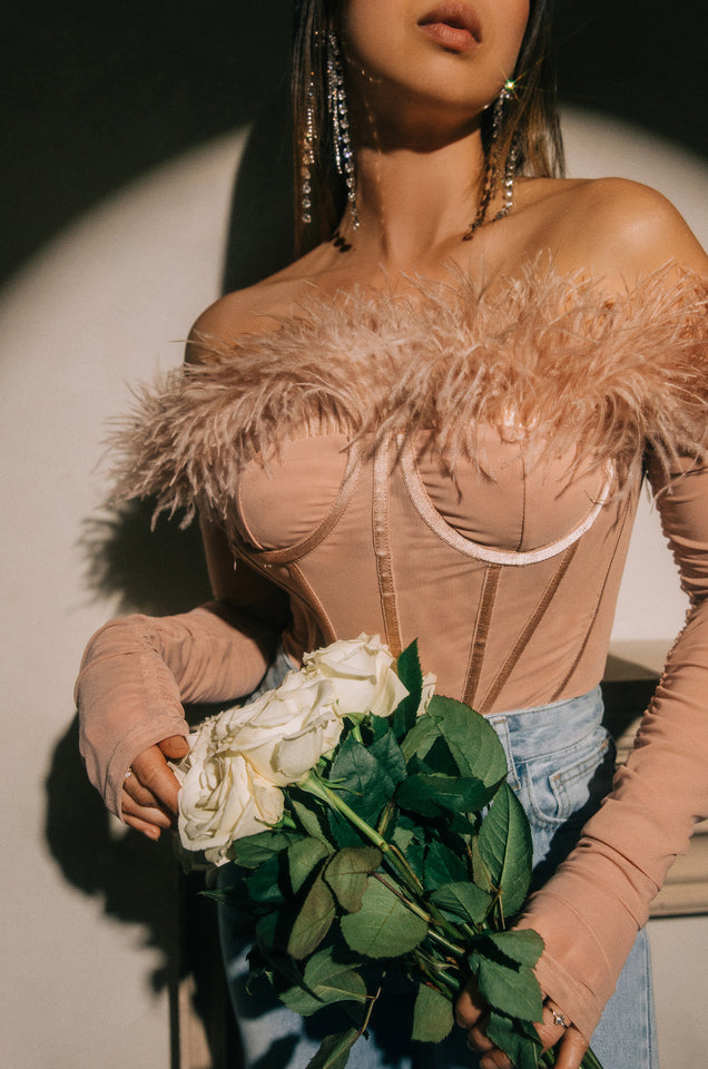 Load image into Gallery viewer, Nude Bodysuit Top
