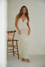 Load image into Gallery viewer, Nude Maxi Crochet Dress

