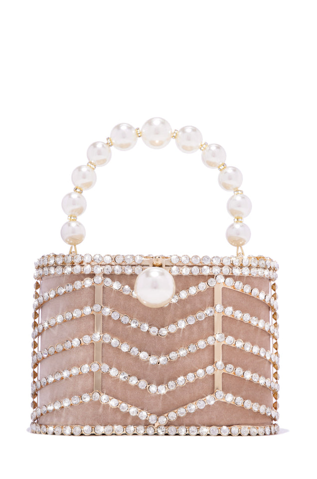 Load image into Gallery viewer, Nude Embellished Bag

