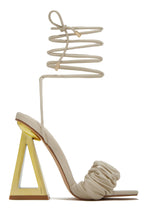 Load image into Gallery viewer, Nude Lace Up Heels

