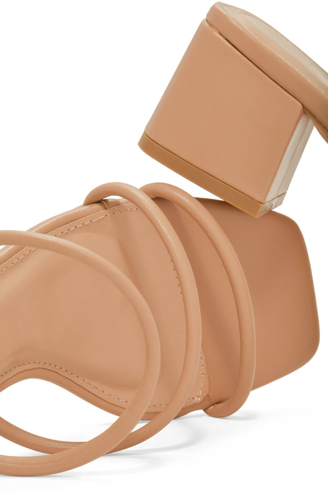 Load image into Gallery viewer, Nude Slip On Chunky Heels

