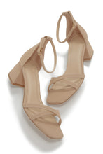 Load image into Gallery viewer, Nude Chunky Block Heels
