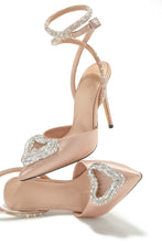 Load image into Gallery viewer, Nude Satin Pump Heels

