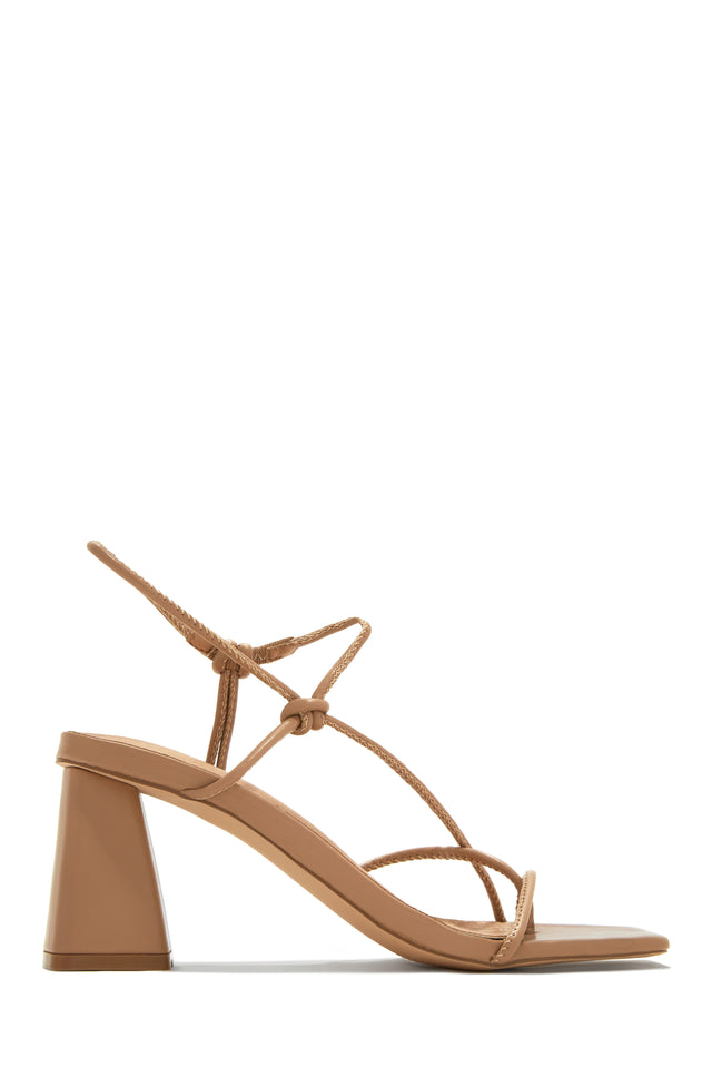 Load image into Gallery viewer, Nude Open Toe Chunky Heels
