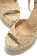 Load image into Gallery viewer, Baecation Platform Block High Heels - Natural
