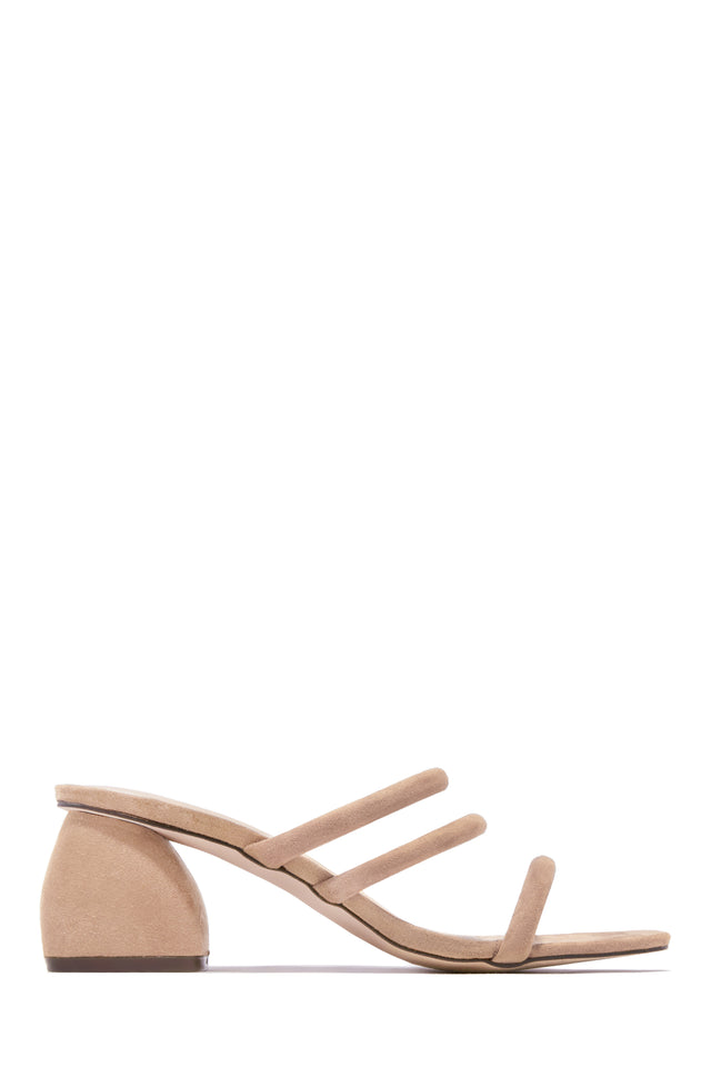 Nude mules block heel outlet