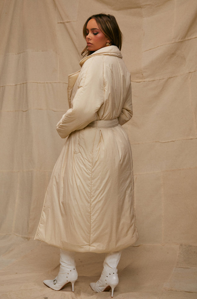 Load image into Gallery viewer, Cream Nylon Coat
