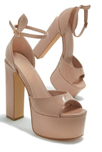 Load image into Gallery viewer, Ankle Strap Peep Toe nude Heel
