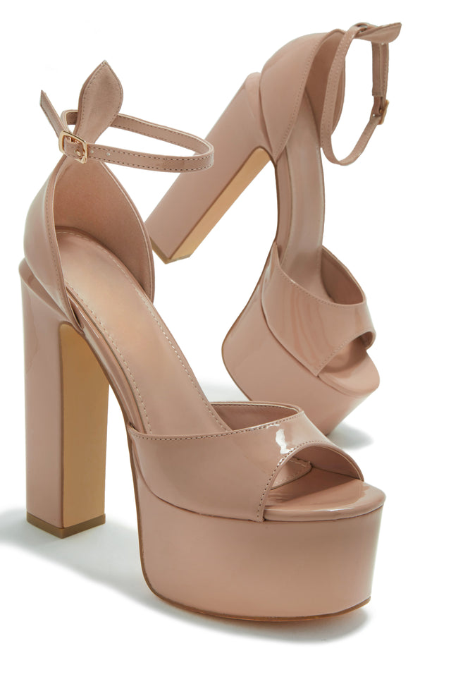 Load image into Gallery viewer, Ankle Strap Peep Toe nude Heel
