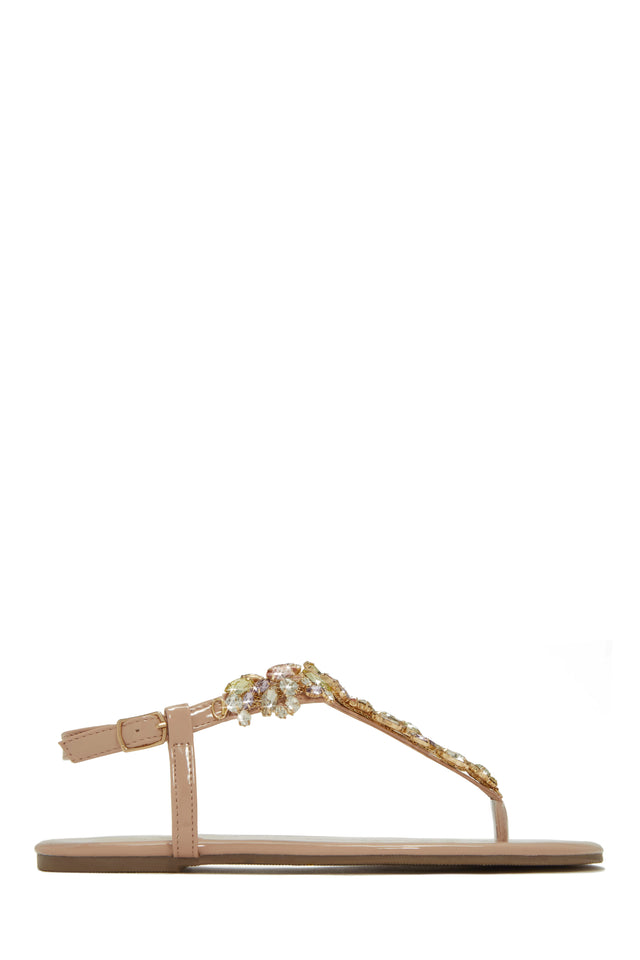 Load image into Gallery viewer, Santorini Beaches Embellished Sandals - Nude
