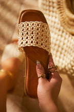 Load image into Gallery viewer, Women Holding Nude Slip On Sandals
