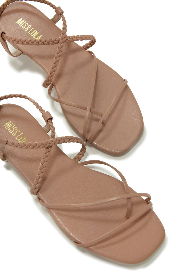 Load image into Gallery viewer, Nude Lace Up Sandals
