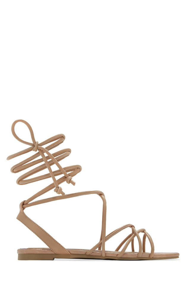 Load image into Gallery viewer, Nude Lace Up Sandals
