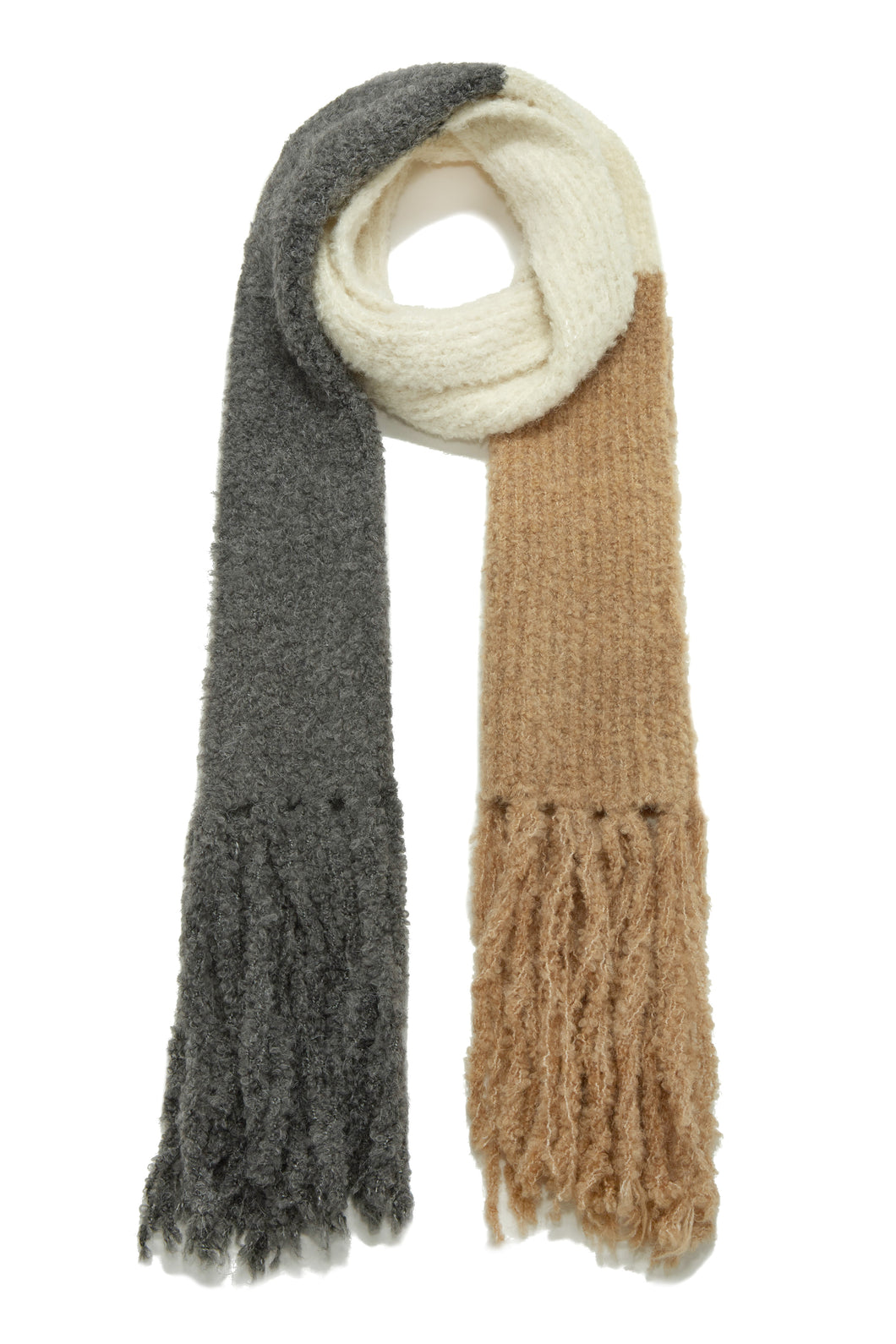 Grey, Nude, and Ivory Scarf