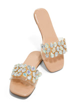 Load image into Gallery viewer, Nude Slip On Embellished Slide Sandals
