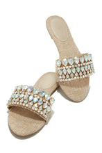 Load image into Gallery viewer, Nude Slip On Embellished Sandals

