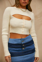 Load image into Gallery viewer, Ivory Long Sleeve Rib Knit
