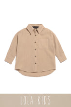 Load image into Gallery viewer, Kids Nude Crinkled Gauze Button Up Top
