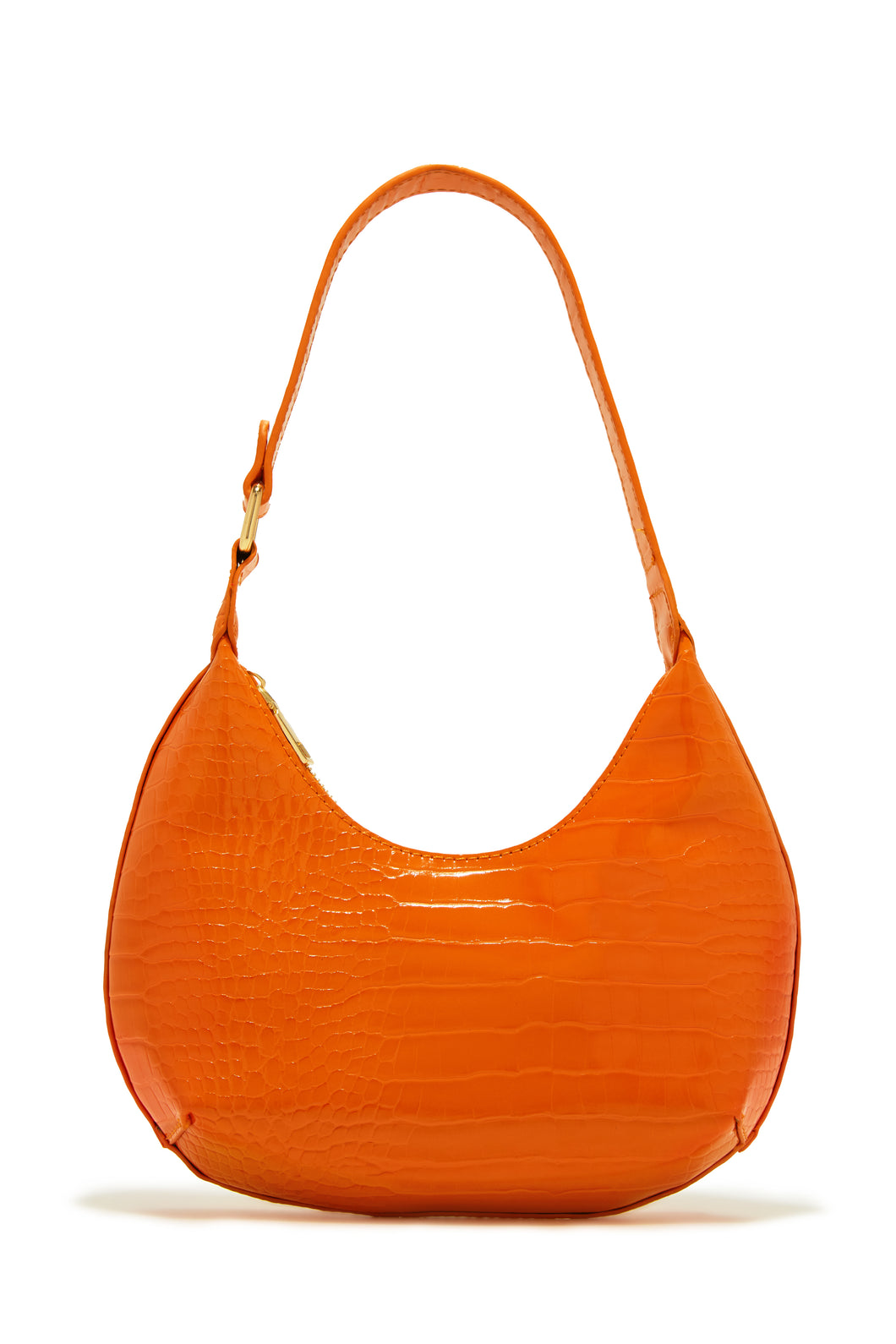 Orange Embossed Croc Bag