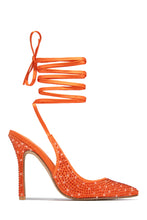 Load image into Gallery viewer, Orange Lace Up Heels 
