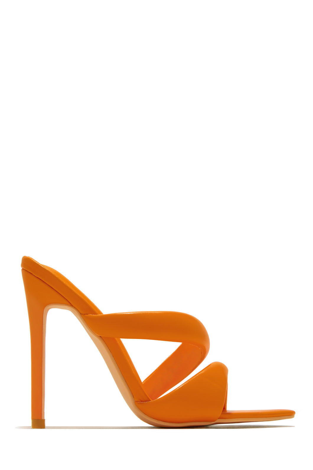Orange Open Toe High Heels