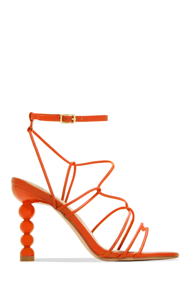 Load image into Gallery viewer, Orange Strappy Heels
