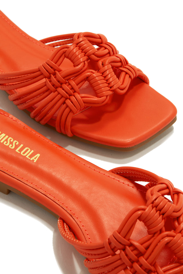 Load image into Gallery viewer, Orange Slip On Sandals
