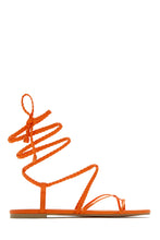 Load image into Gallery viewer, Orange Lace Up Sandals
