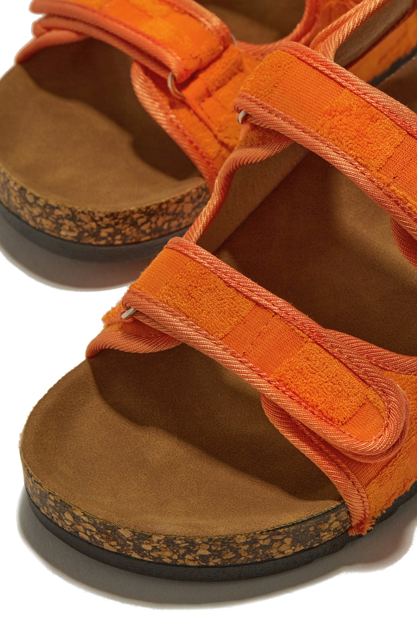 Orange velcro sandals store