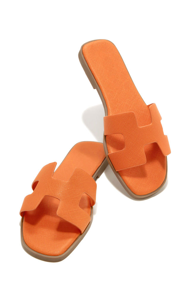 Load image into Gallery viewer, Orange Slide Sandals
