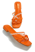 Load image into Gallery viewer, Orange Slip On Slides
