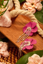 Load image into Gallery viewer, Pink Floral Earring
