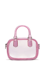 Load image into Gallery viewer, Pink Metallic Clear Top Handle Crossbody Bag
