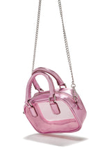 Load image into Gallery viewer, Light Pink Metallic Clear Bag
