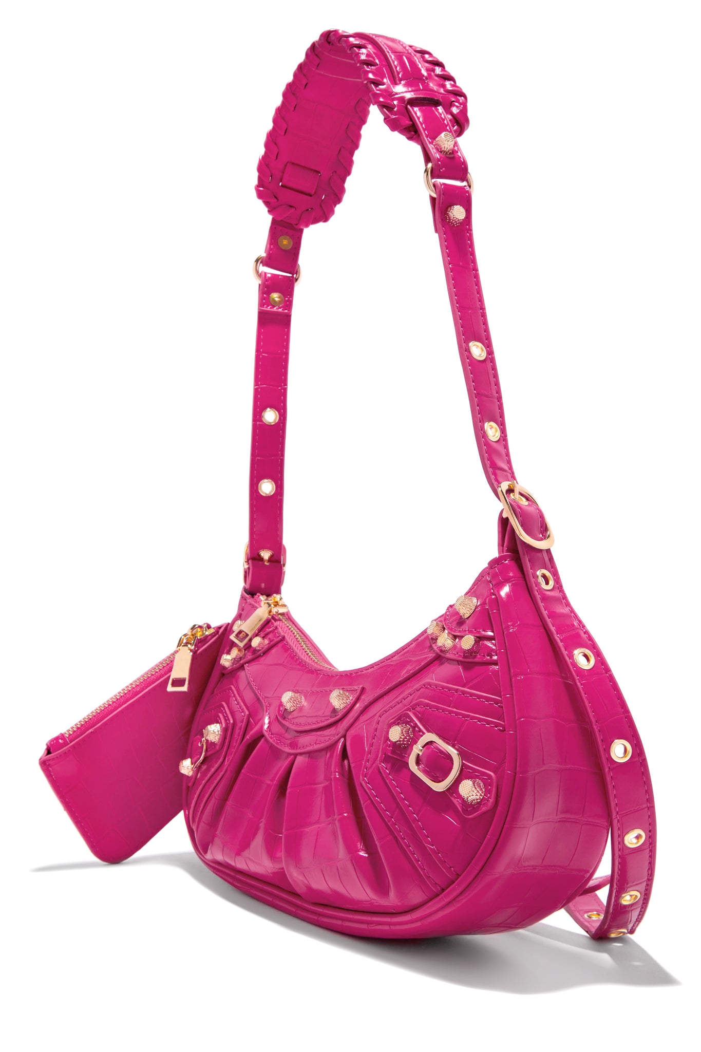 Miss Lola  Concert Ready Pink Metallic Handbag – MISS LOLA