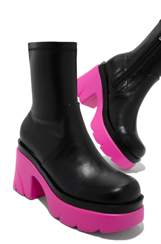 Load image into Gallery viewer, Pink Boots With Inward Zipper Closure 
