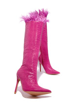 Load image into Gallery viewer, Pink Embossed Croc Boots 

