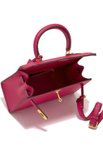 Load image into Gallery viewer, Pink Handbag with Flap Over Closure
