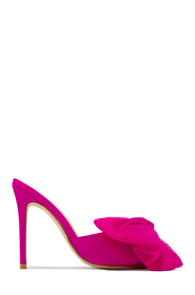 Load image into Gallery viewer, Karissa Bow Tie High Heel Mules - Pink
