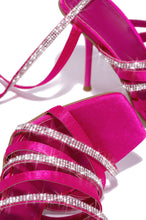 Load image into Gallery viewer, Pink Embellished Lace Up Heel 
