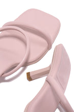 Load image into Gallery viewer, Blush Opened Square Toe Heels 
