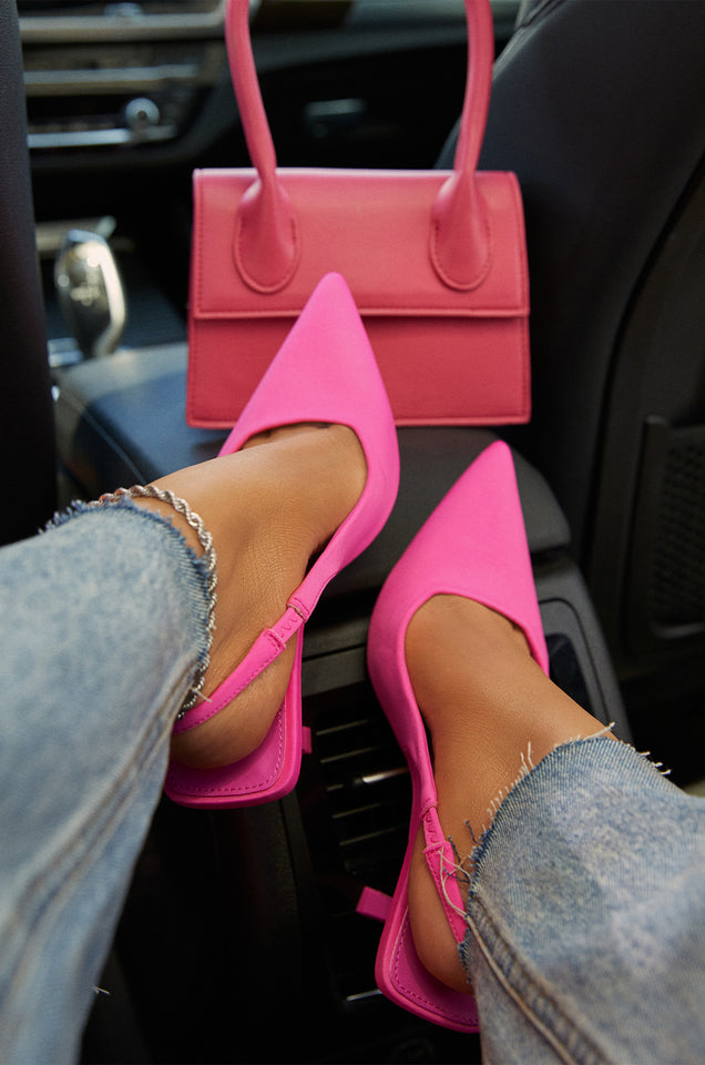 Load image into Gallery viewer, Model Wearing Pink Heels 
