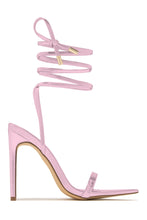 Load image into Gallery viewer, Pink Lace Up Heels
