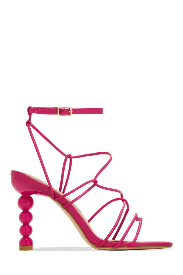 Load image into Gallery viewer, Pink Single Sole Strappy High Heels
