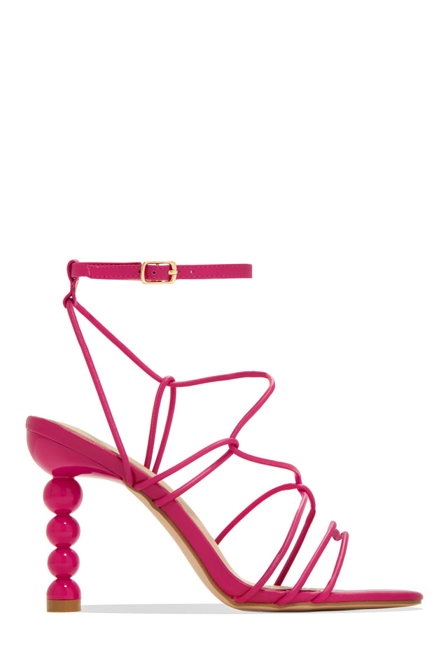 Miss Lola  Orange Square Toe Strappy Heels – MISS LOLA