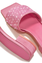 Load image into Gallery viewer, Pink Slip On Embellished Slides
