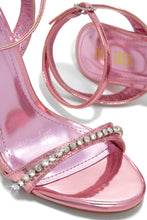 Load image into Gallery viewer, Pink Single Sole Rhinestone Heels
