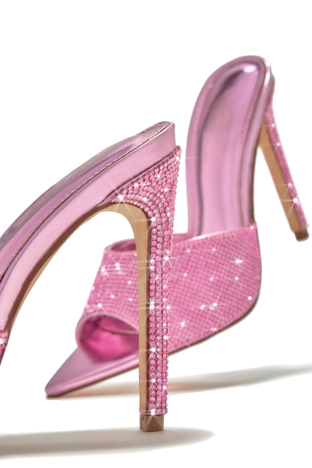 Load image into Gallery viewer, Pink Embellished Mules
