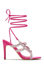 Load image into Gallery viewer, Hot Pink Lace Up Heels
