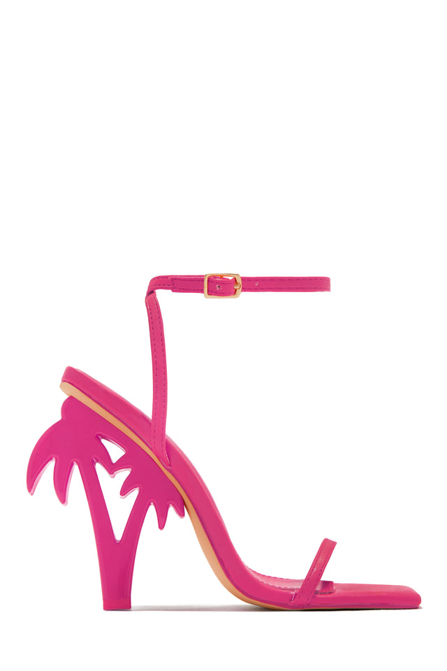 Load image into Gallery viewer, Palm Springs Palm Tree High Heels - Pink
